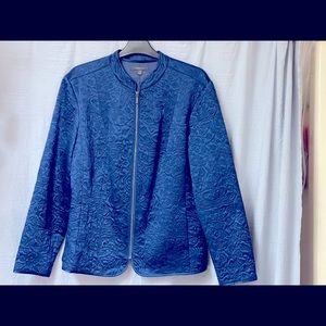 Beautiful dark royal blue jacket - lightly puffy - great for holiday parties